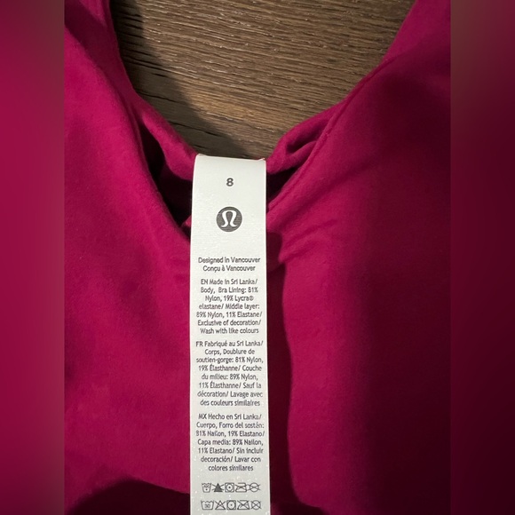 NWT Lululemon Align Tank Top Light Support, A/B Cup in Berry Rumble - Picture 8 of 9